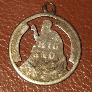 1855>>> SAWN.OUT.DIME LIBERTY DIME PENDANT